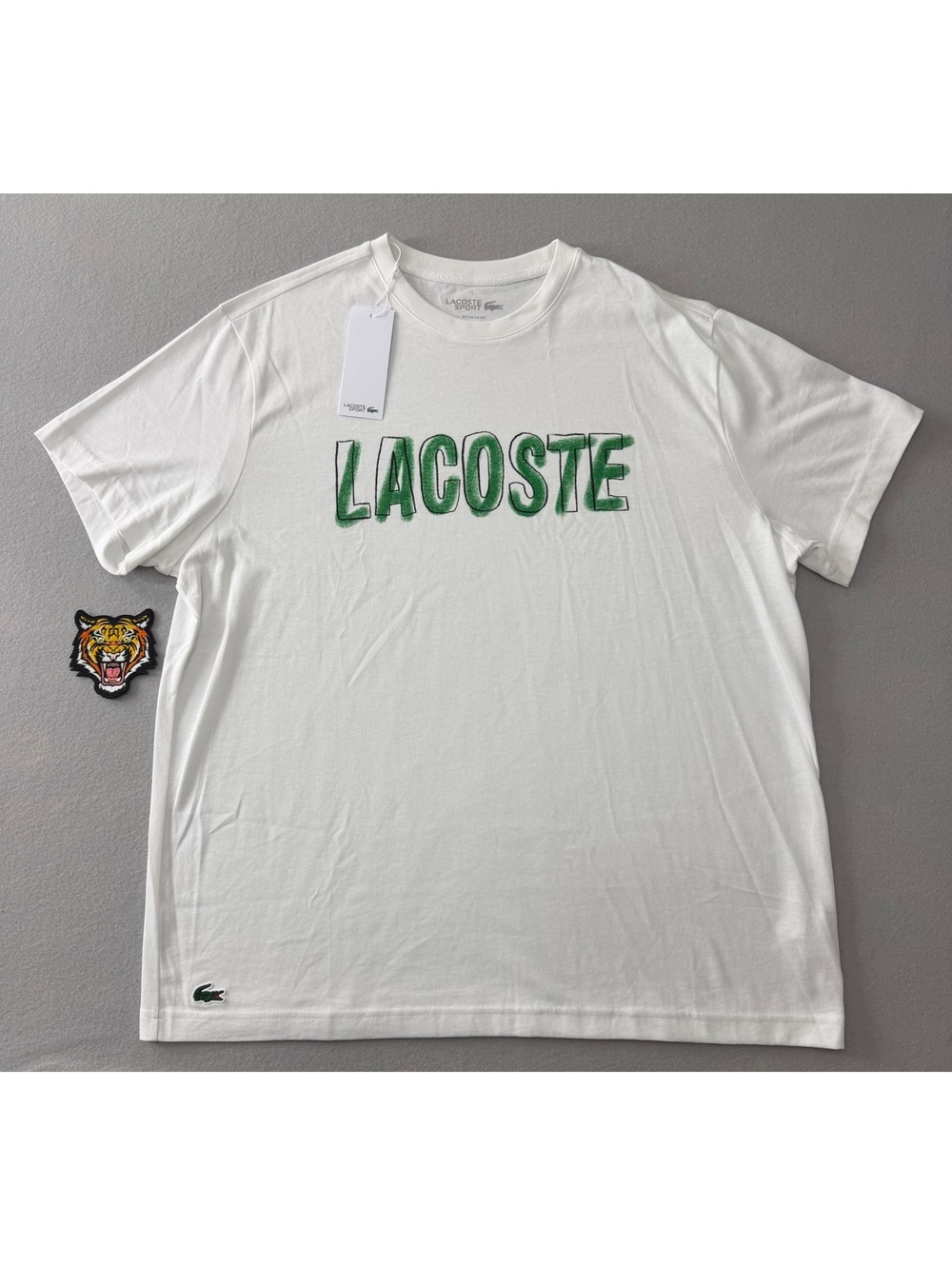 255/1905 Lacoste Sport Ultra Dry Graphic T-Shirt Men’s XXL White NWT